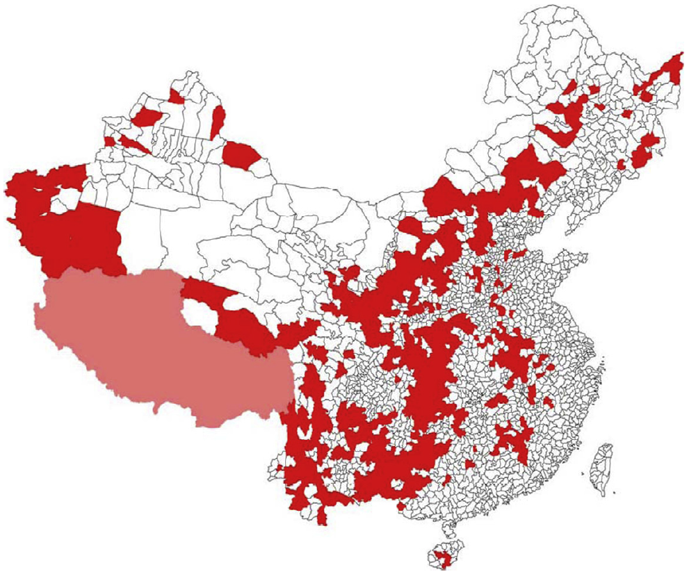 Illustration of national poor counties